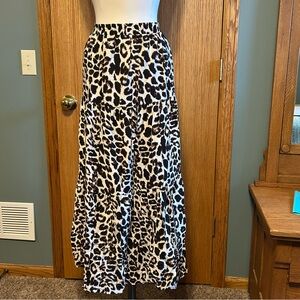 Les Amis Skirt Woman’s Size Large New With Tags MIDI Tiered Resort Travel BOHO‎